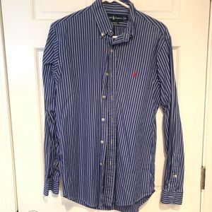 Polo by Ralph Lauren blue button down shirt